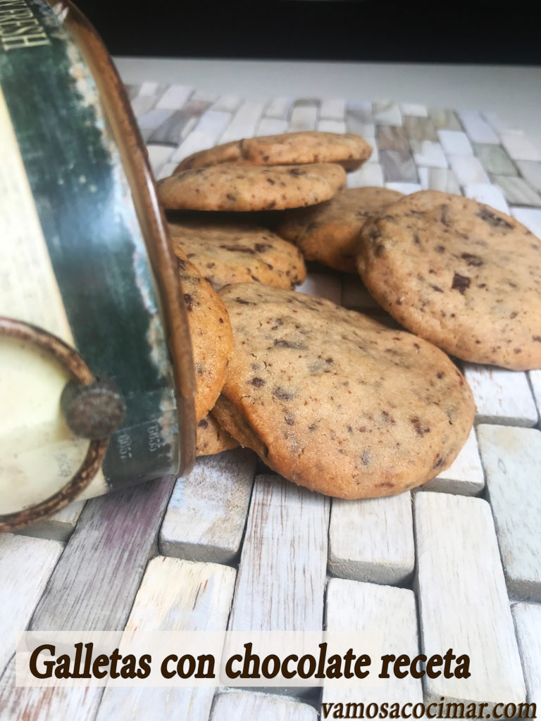 Galletas con chocolate receta Cookies