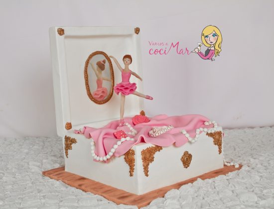 tarta-fondant-caja-musica-bailarina