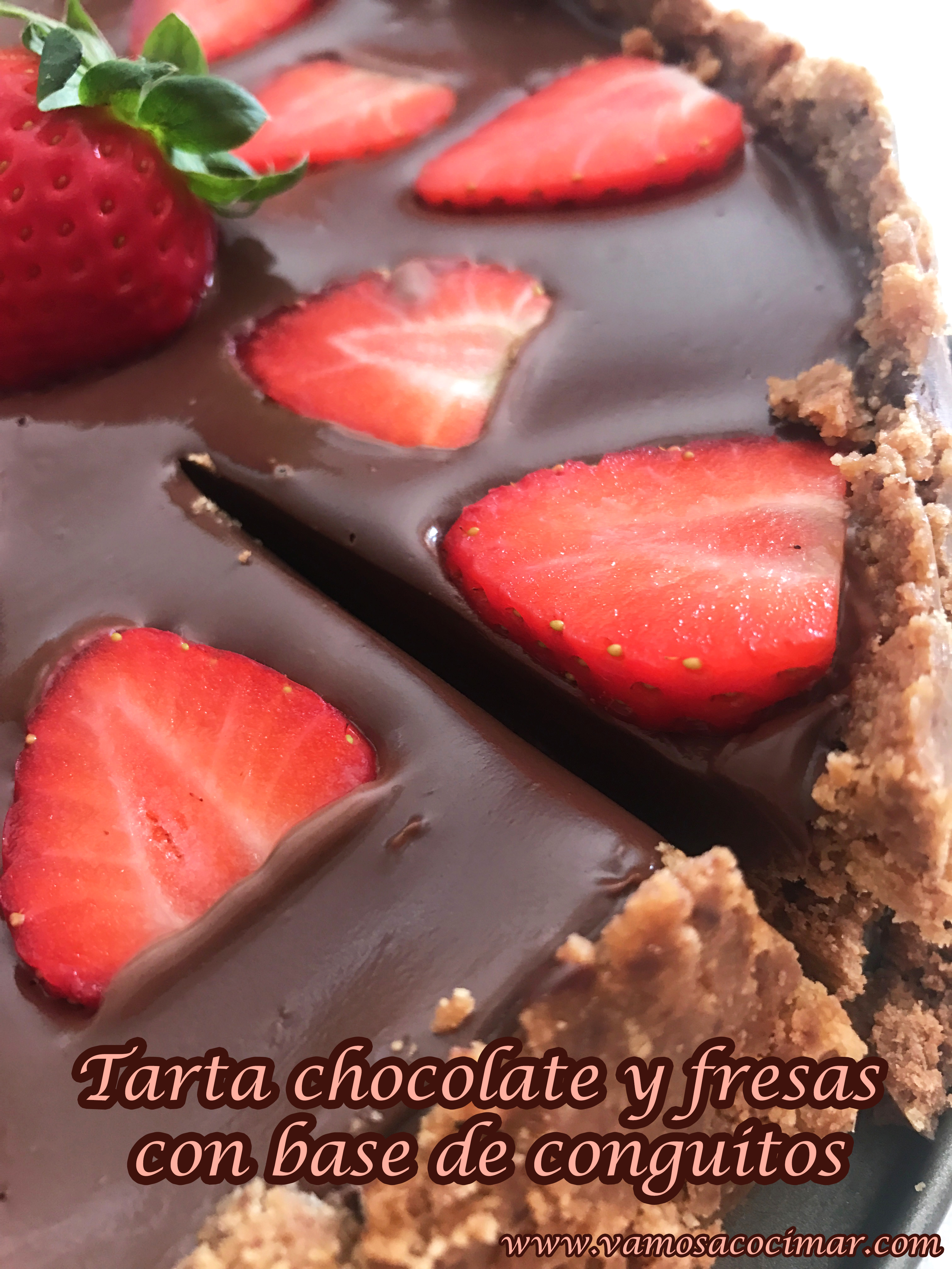 tarta chocolate y fresa